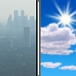 Thursday: Widespread haze before noon. Sunny, with a high near 92. East southeast wind 13 to 21 mph, with gusts as high as 26 mph. 
